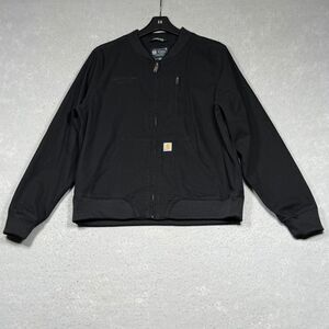 Carhartt Jacket Women’s XL Black Relaxed Fit Rugged Flex Jacket Zip 0J2524-W